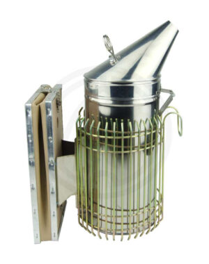 Dimilica pčelarska M Ø 100 mm, Cr (inox), kožni meh, BEE, h=280mm, lux