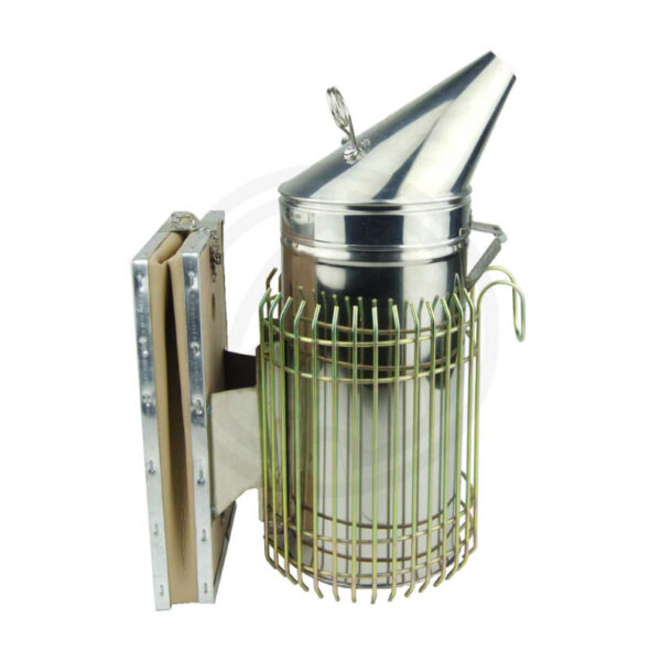 Dimilica pčelarska M Ø 100 mm, Cr (inox), kožni meh, BEE, h=280mm, lux
